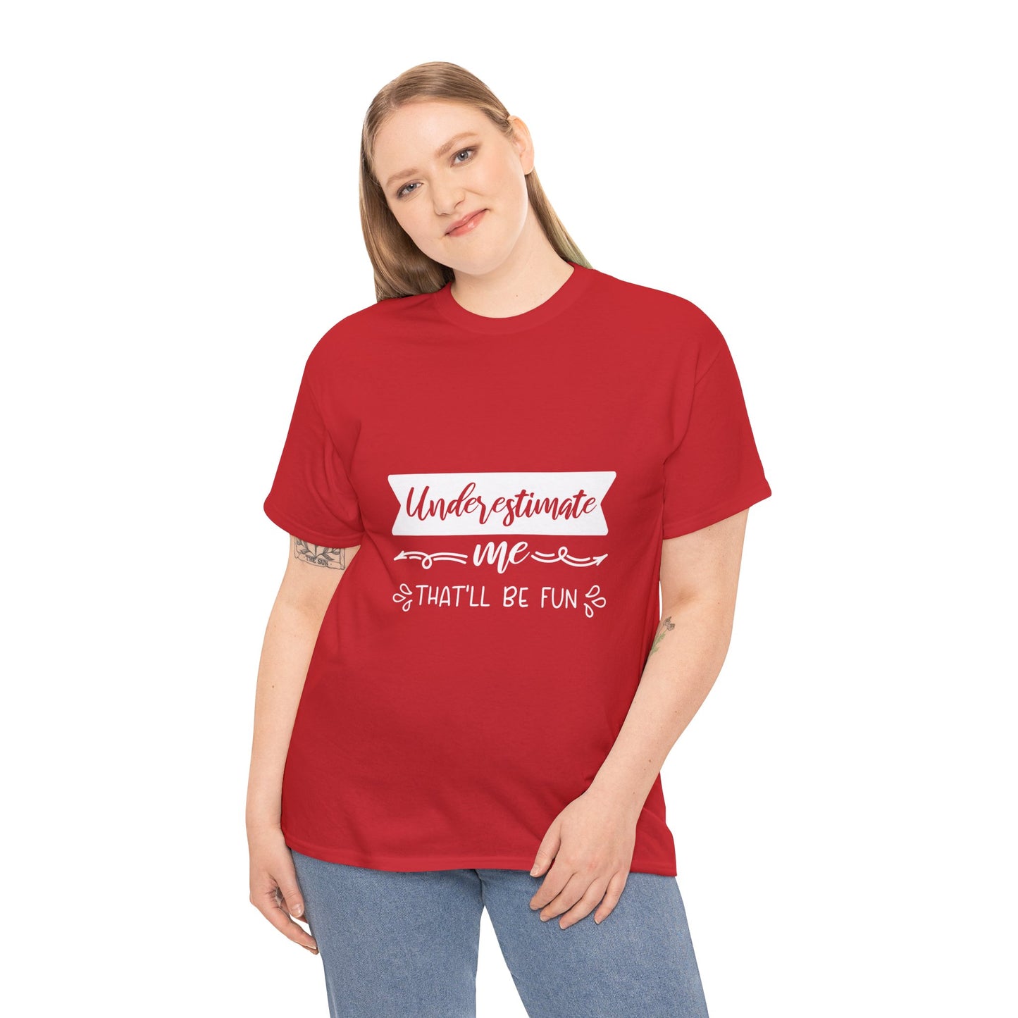 UNDERESTIMATE Unisex Heavy Cotton Tee