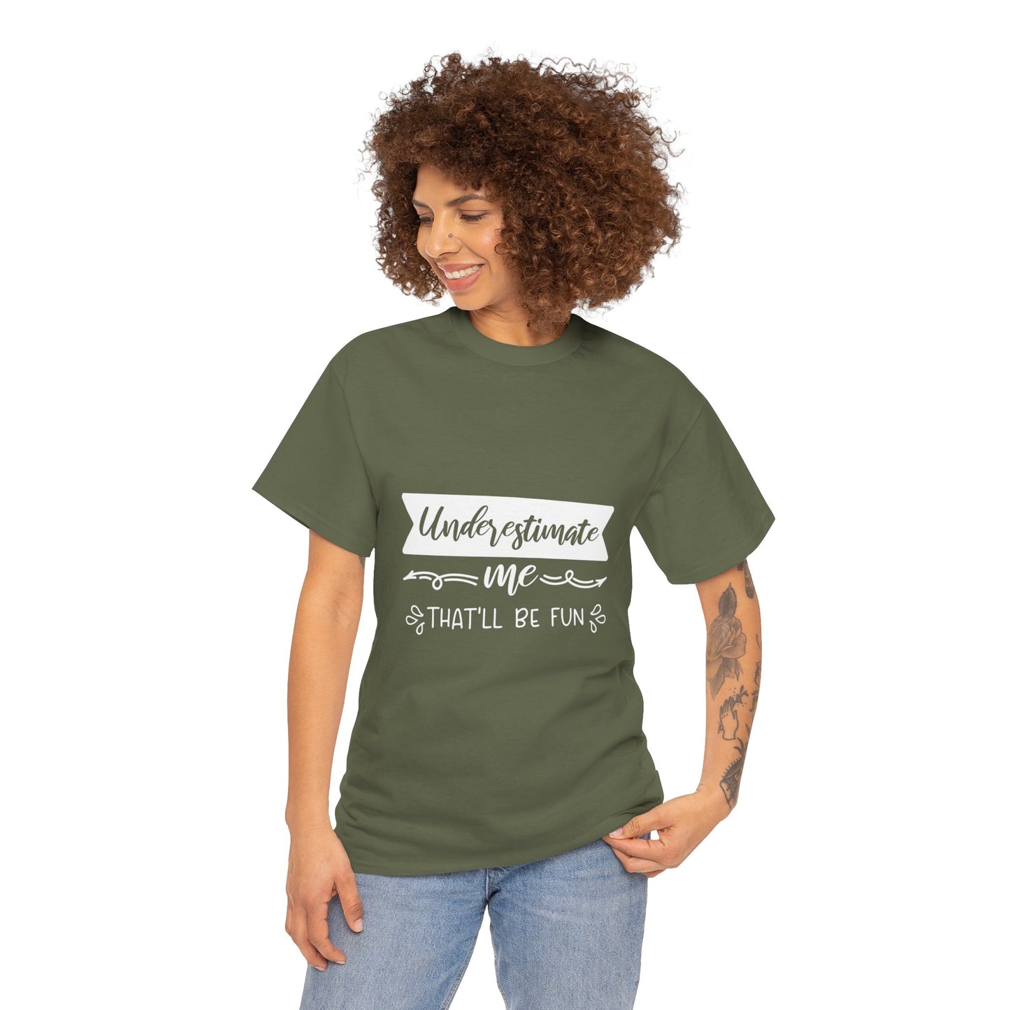 UNDERESTIMATE Unisex Heavy Cotton Tee