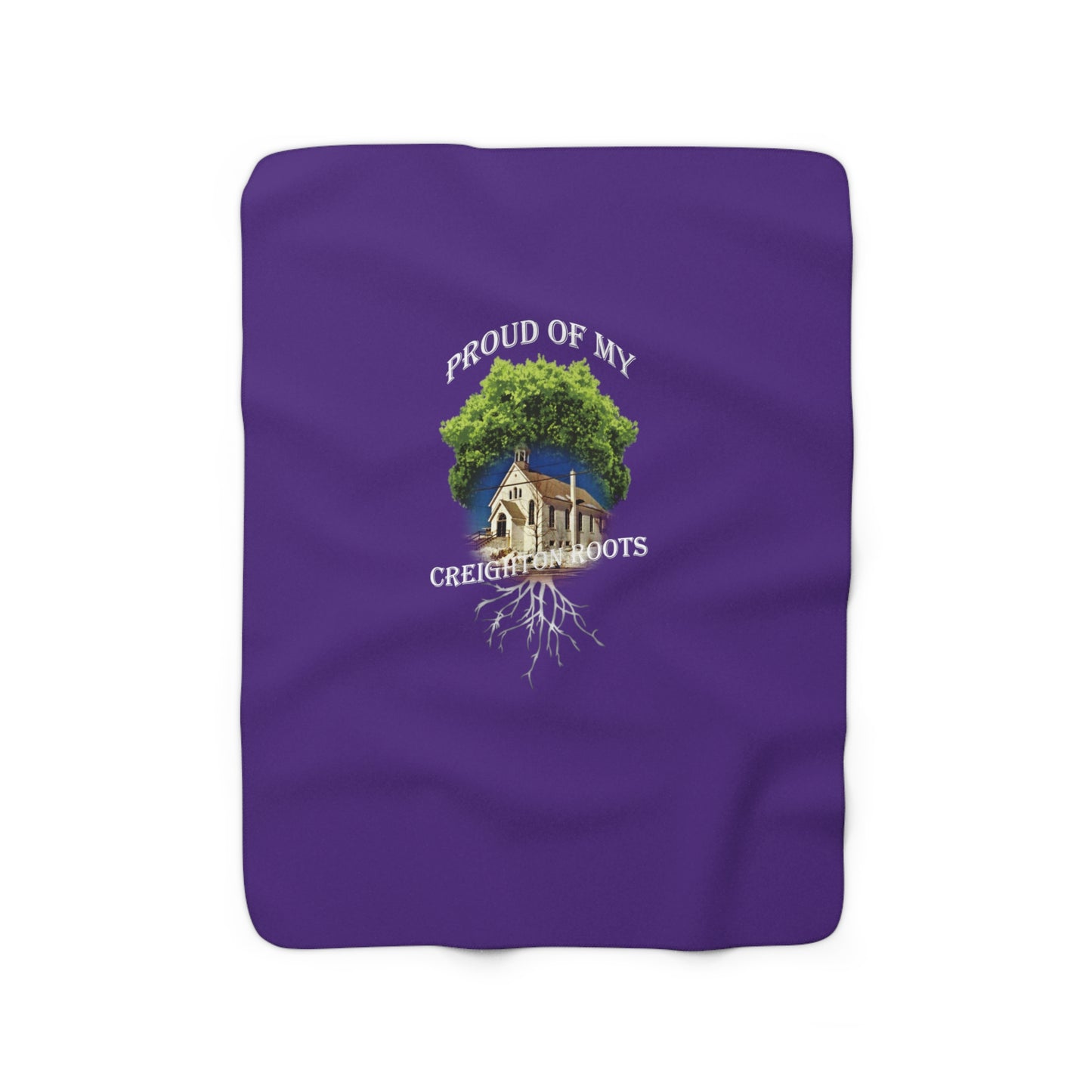 Roots purple Sherpa Fleece Blanket