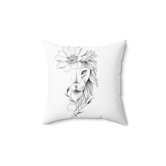 Lion Spun Polyester Square Pillow