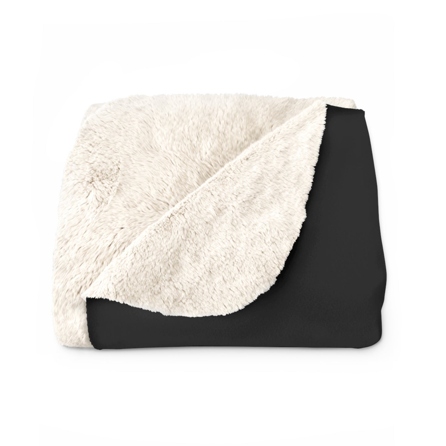 Roots Black Sherpa Fleece Blanket