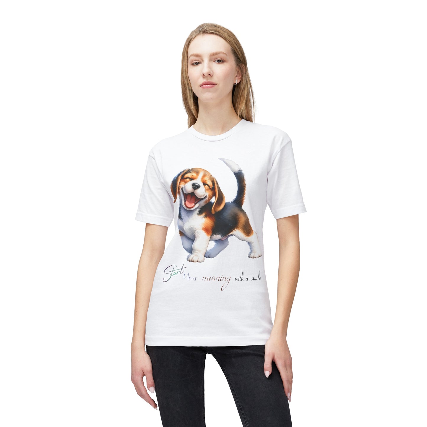 003 Smile Unisex Midweight T-shirt, Made in US