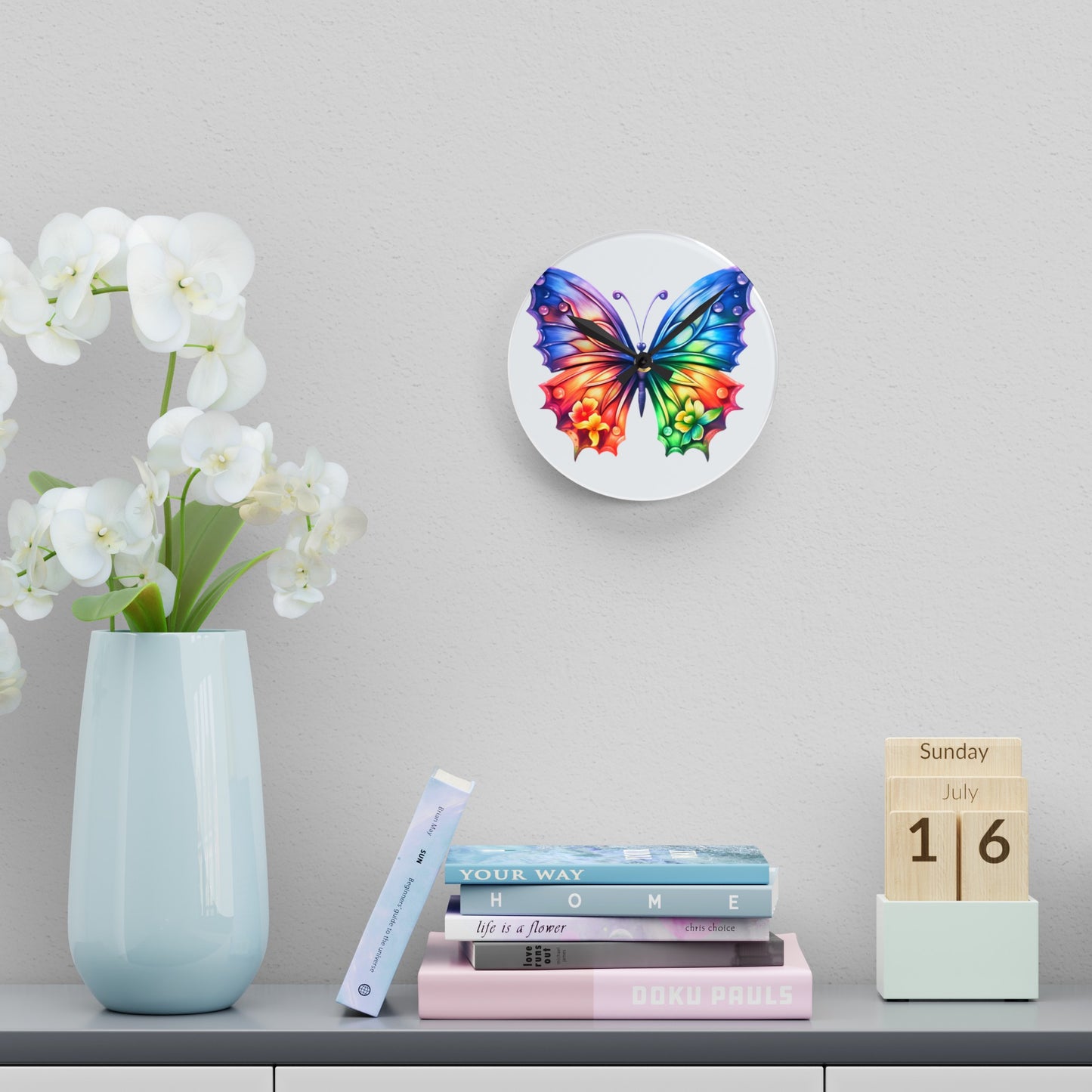 Butterfly Acrylic Wall Clock