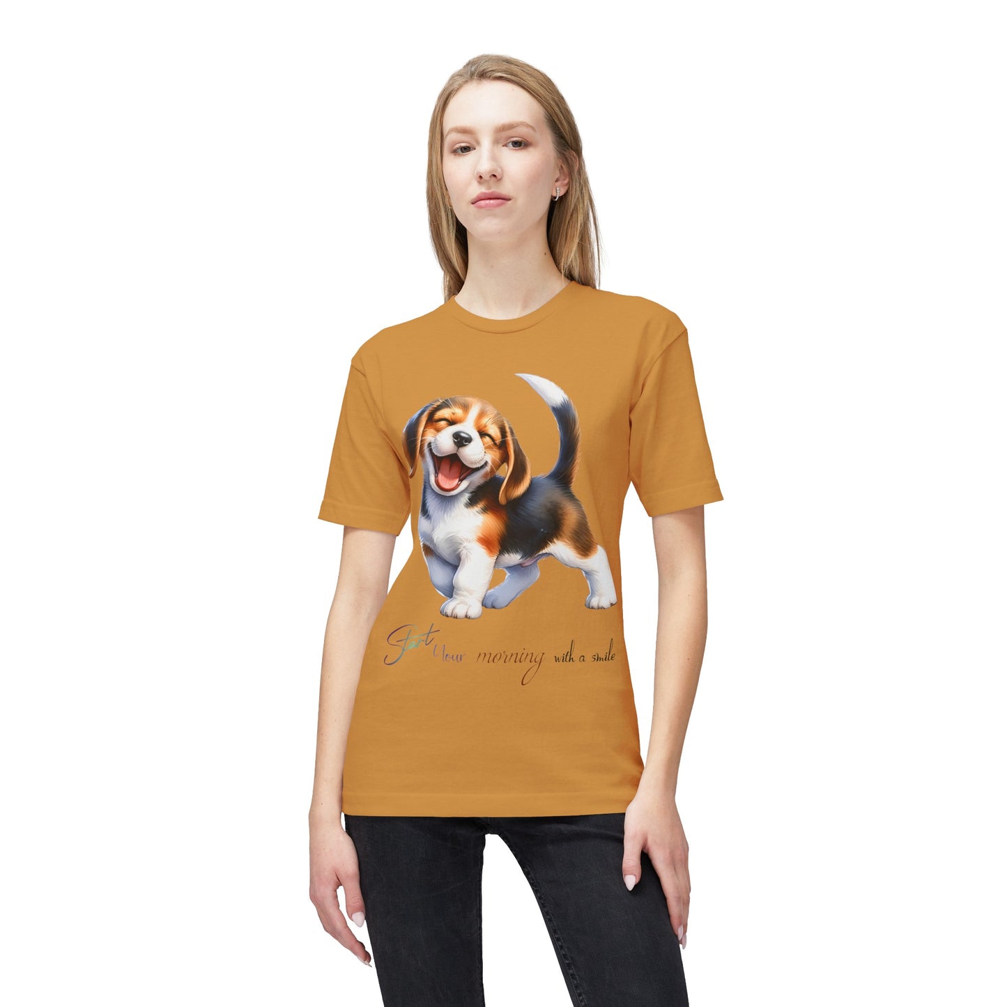 003 Smile Unisex Midweight T-shirt, Made in US