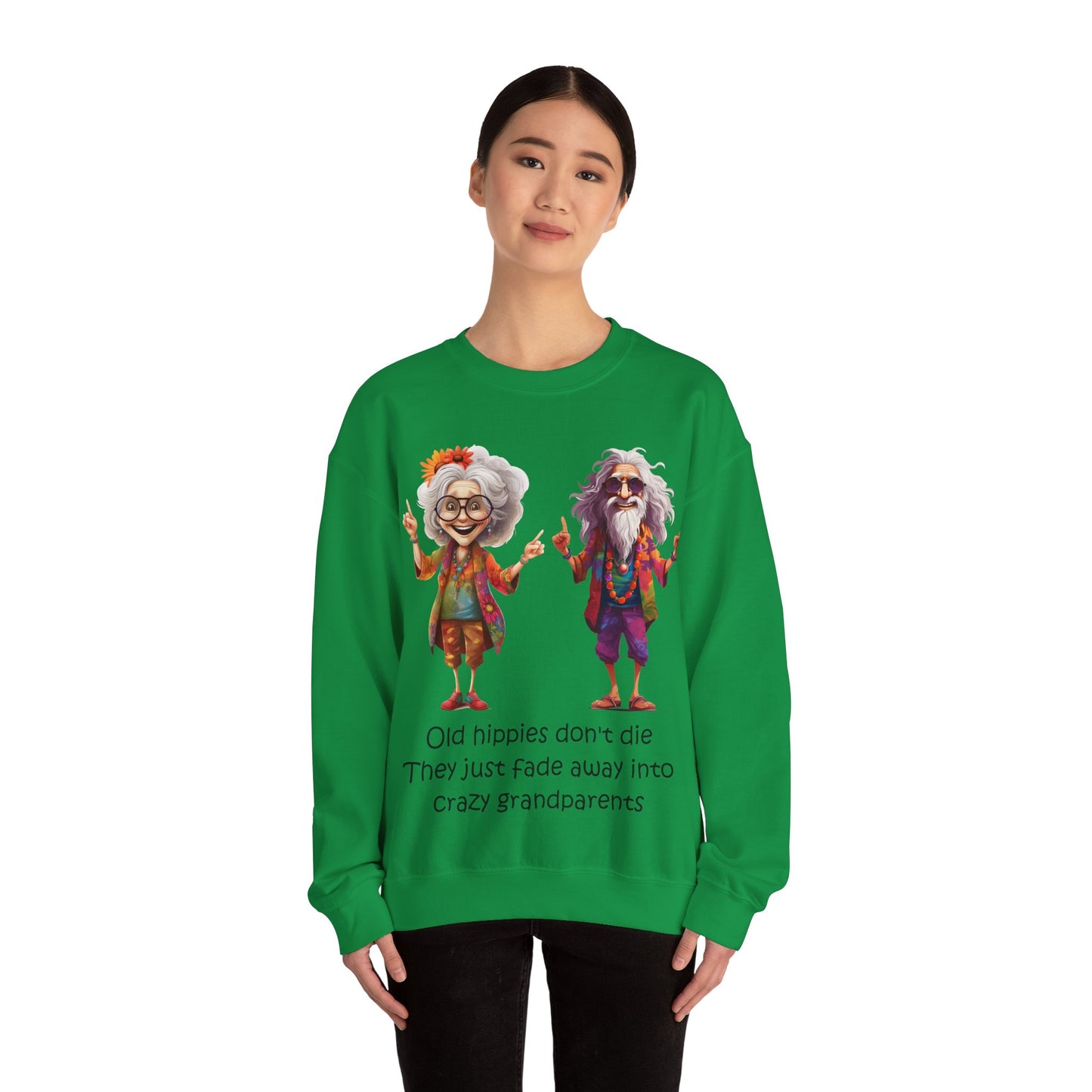 001 Hippie 2 Unisex Heavy Blend™ Crewneck Sweatshirt