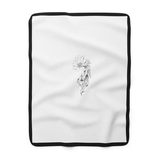 Lion Sherpa Fleece Blanket