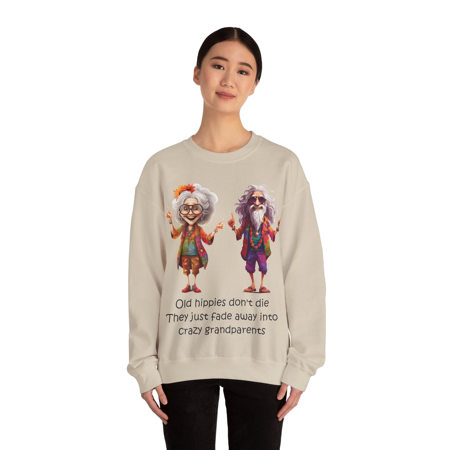 001 Hippie 2 Unisex Heavy Blend™ Crewneck Sweatshirt