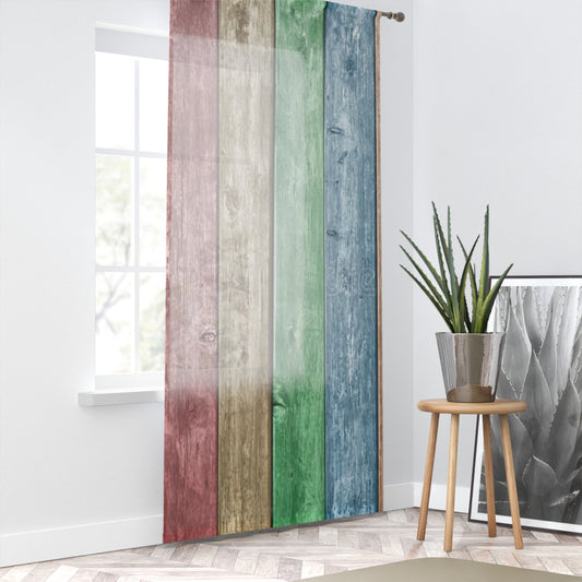 Wood panel Window Curtain