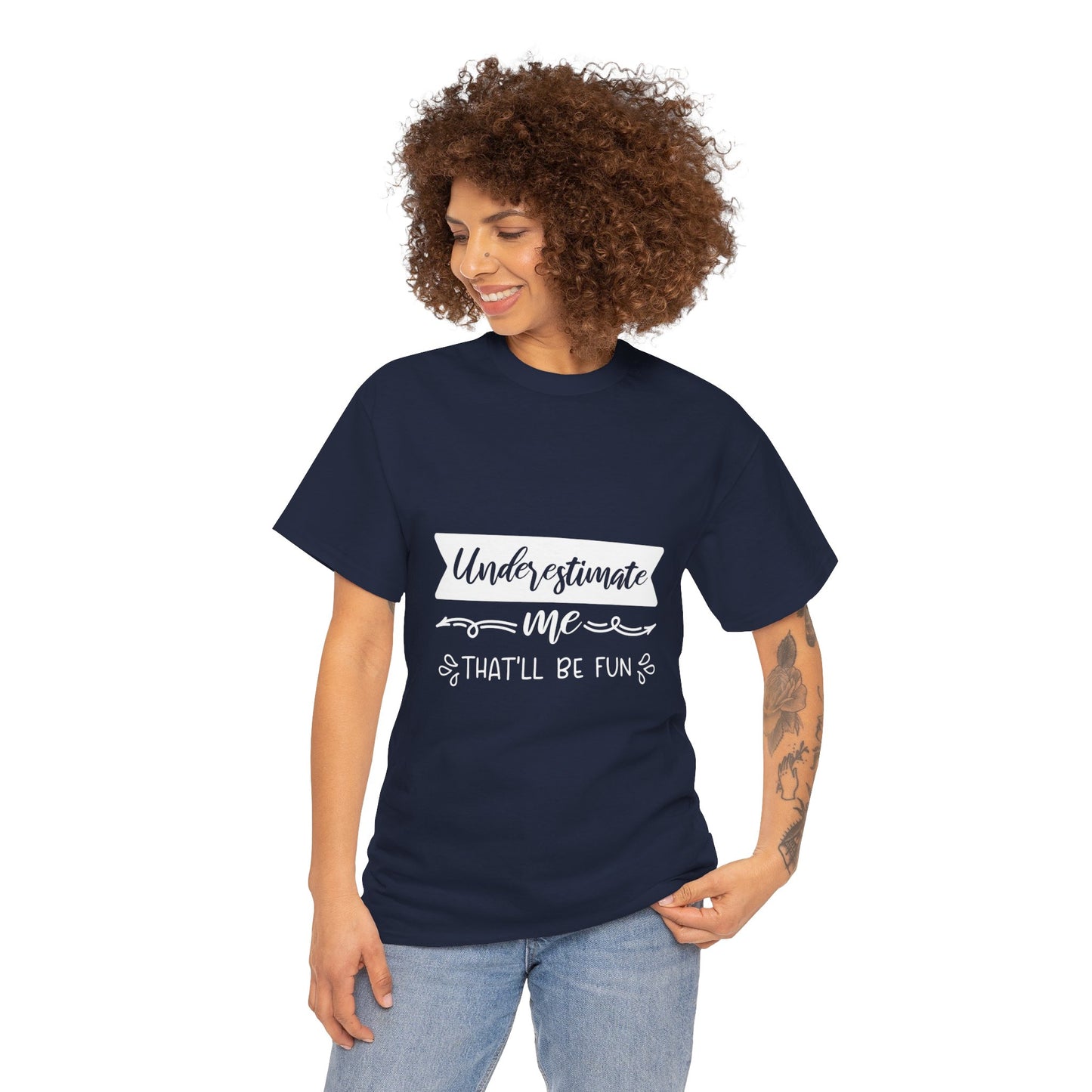 UNDERESTIMATE Unisex Heavy Cotton Tee