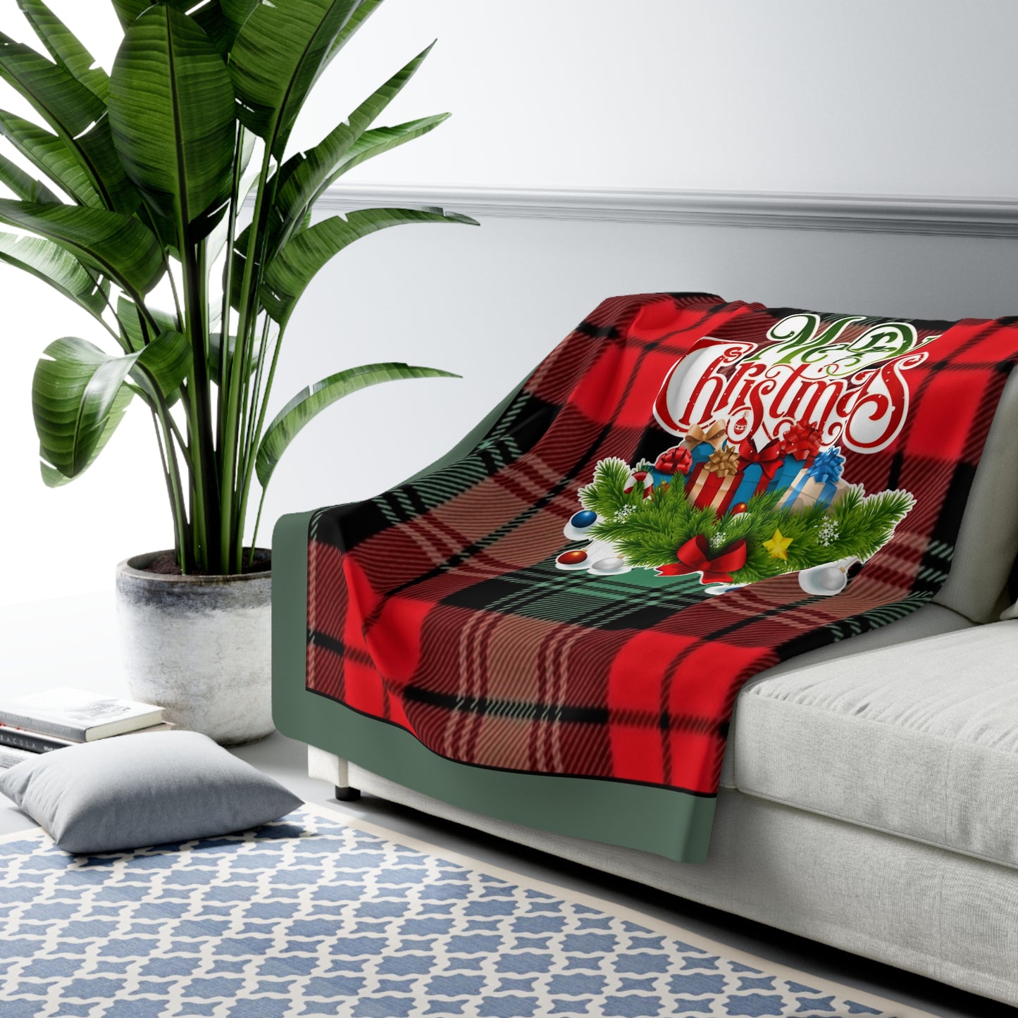 Christmas Sherpa Fleece Blanket