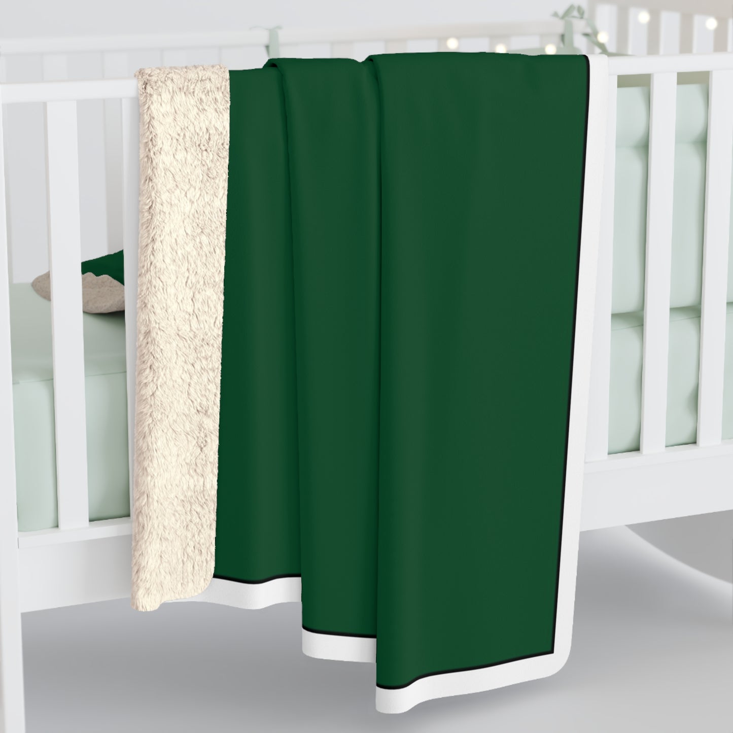 Green Sherpa Fleece Blanket