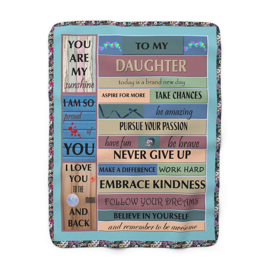 Daughter Sherpa Fleece Blanket