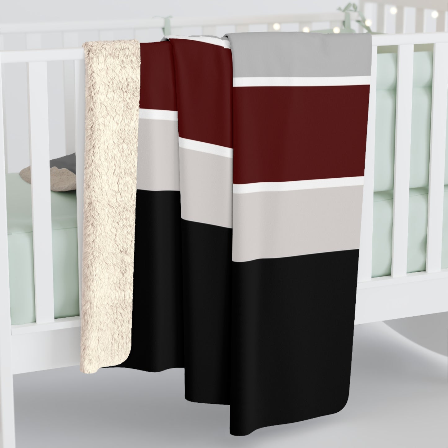 Burgundy Sherpa Fleece Blanket