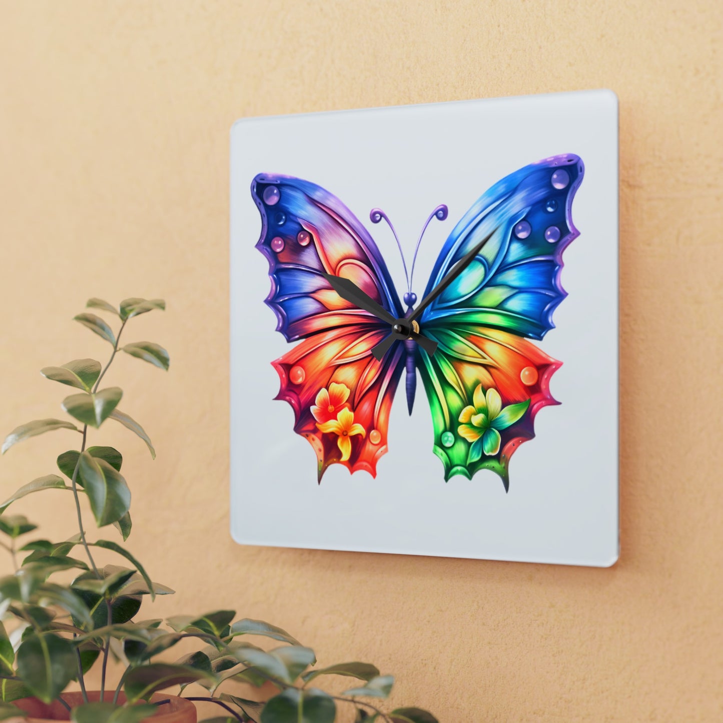 Butterfly Acrylic Wall Clock