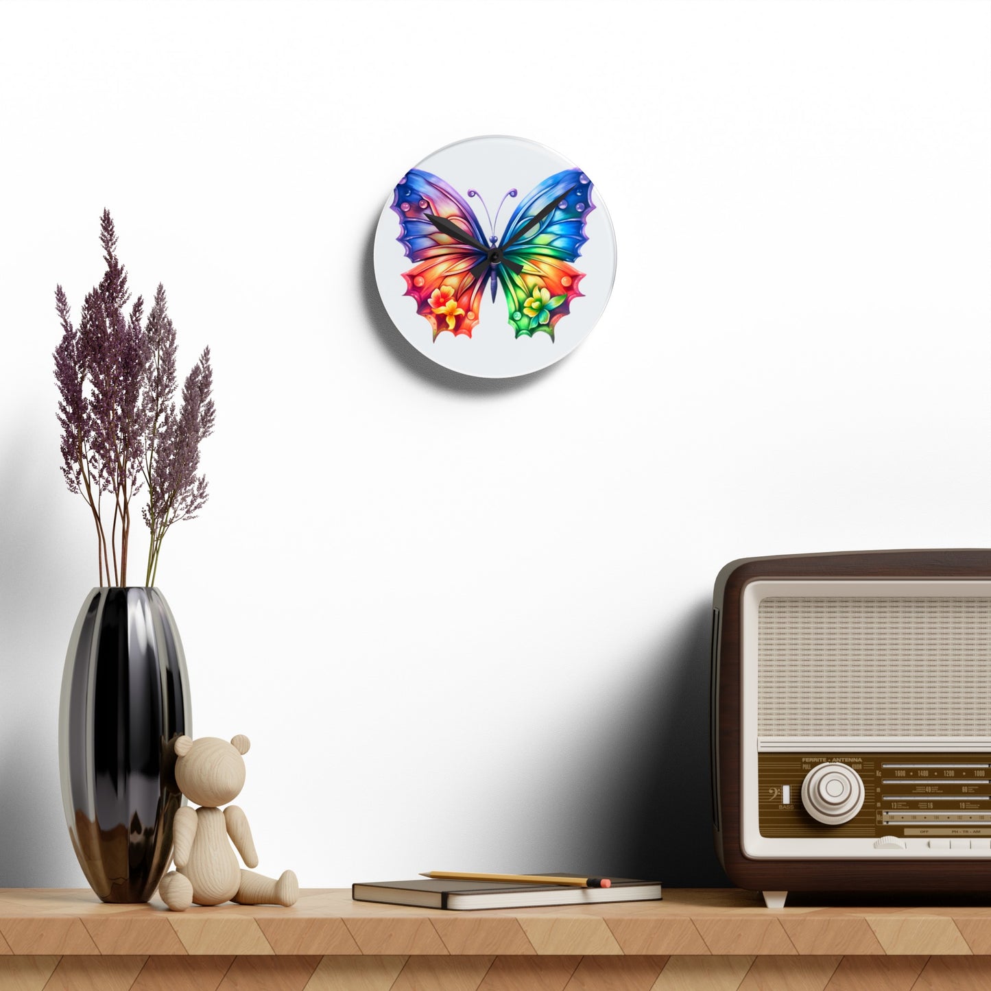 Butterfly Acrylic Wall Clock