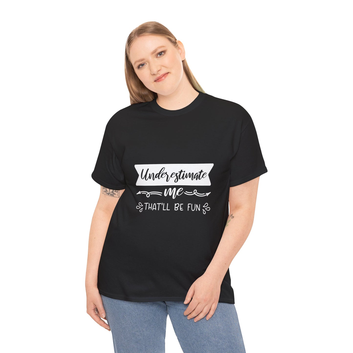 UNDERESTIMATE Unisex Heavy Cotton Tee