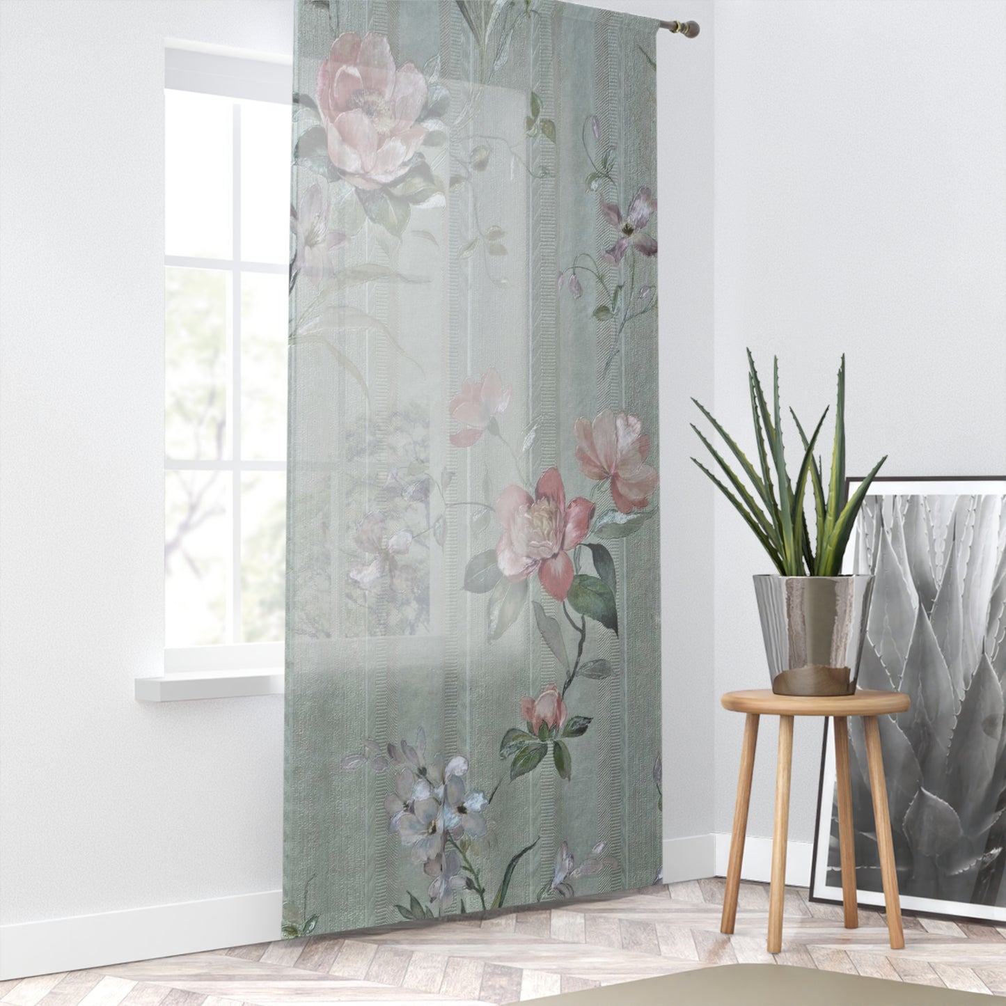 Floral Window Curtain