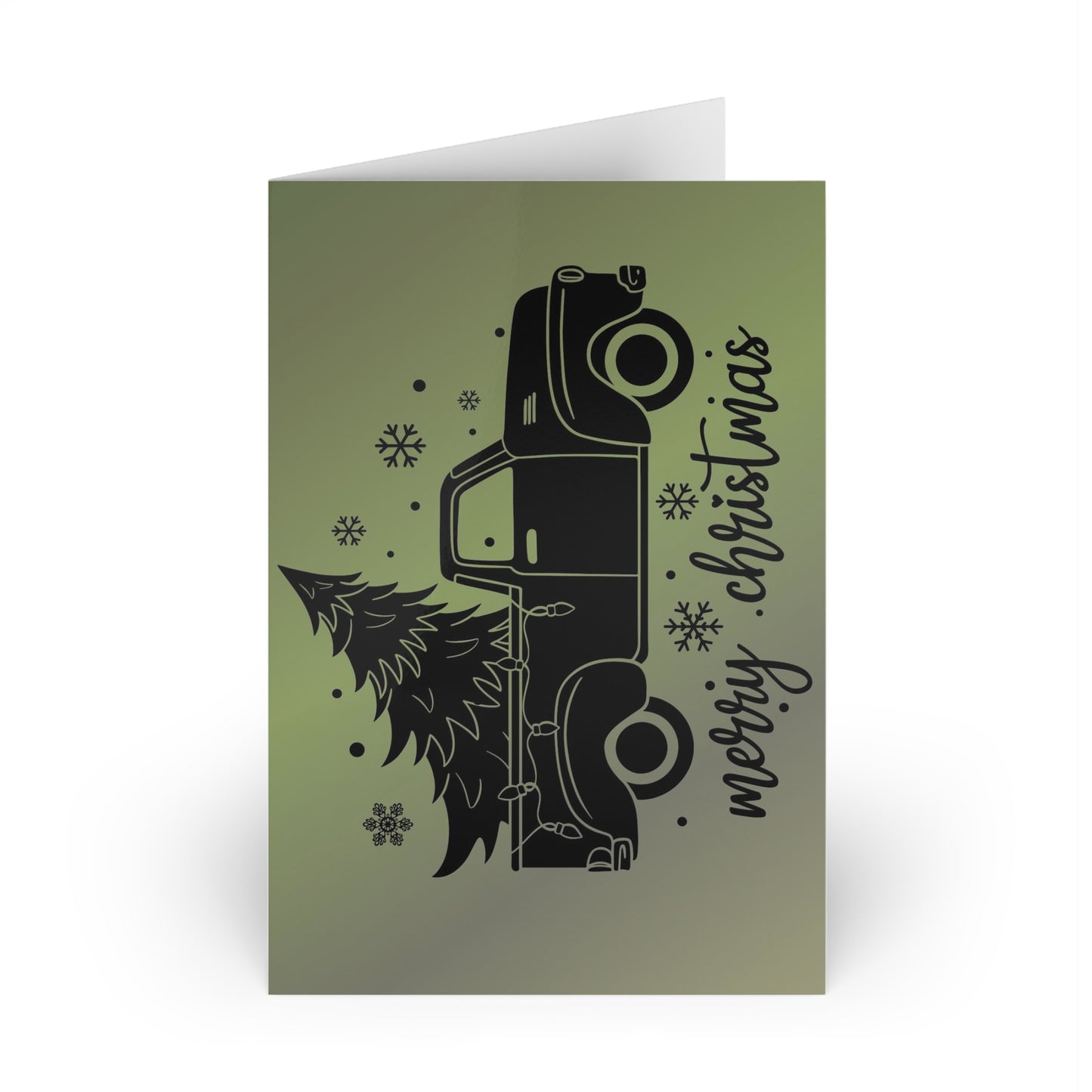 Black Truck Greeting Cards (1 or 10-pcs)