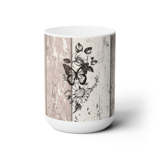 Butterfly Ceramic Mug 15oz